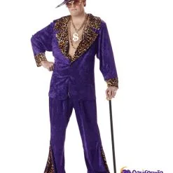 Plus Size Pimp Crushed Includes Hat Costume For Adult