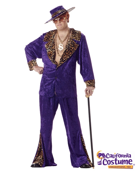 Plus Size Pimp Crushed Includes Hat Costume For Adult 3 Plus Size Pimp Crushed Includes Hat Costume For Adult