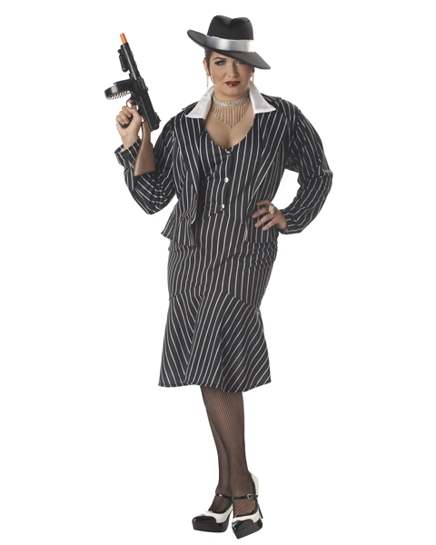 Mafia Mama Adult Plus Costume 3 Mafia Mama Adult Plus Costume