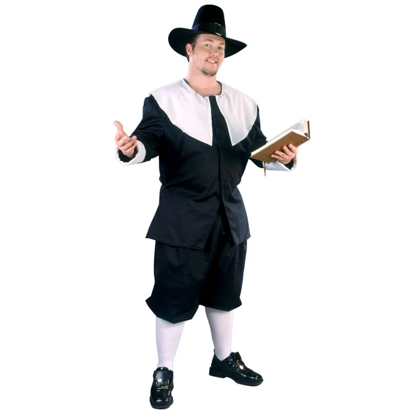 Pilgrim Man Adult Plus Costume 3 Pilgrim Man Adult Plus Costume