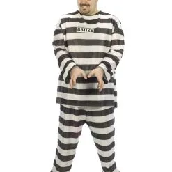 Mens Plus Size Jailbird Costume