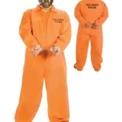 Mens Plus Size Cell Block Psycho Costume