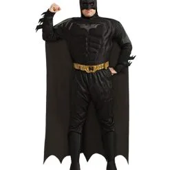 Plus Size Deluxe Dark Knight Muscle Chest Batman Costume For Adu