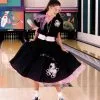 Complete Poodle Skirt Outfit Plus (Black & Pink) Adult Costume -Teen Costumes Shop 19843