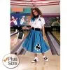 Complete Poodle Skirt Outfit Plus (Turquoise & White) Adult Cos 2 Complete Poodle Skirt Outfit Plus (Turquoise & White) Adult Cos -Teen Costumes Shop 19847
