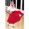 Complete Poodle Skirt Outfit Plus (Red & White) Adult -Teen Costumes Shop 27334