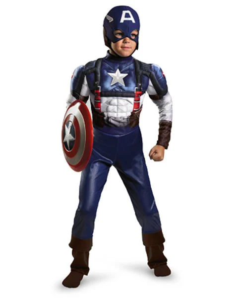 Toddler Classic Muscle Captain America Movie Costume 3 Toddler Classic Muscle Captain America Movie Costume