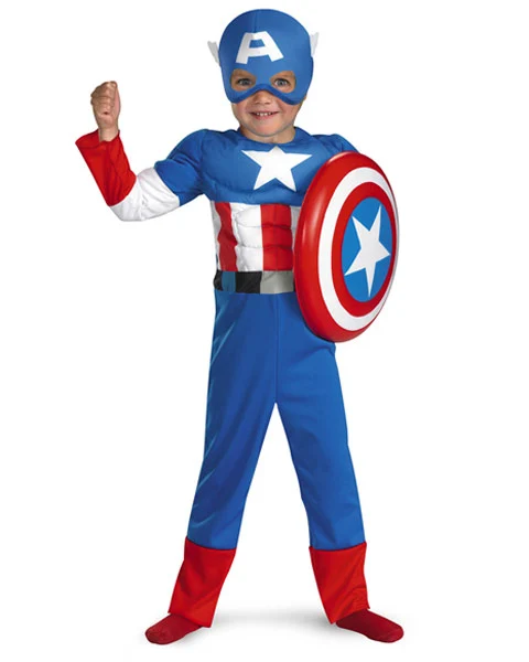 Muscle Captain America Toddler Costume 3 Muscle Captain America Toddler Costume