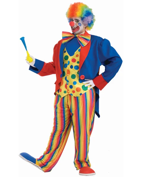 Plus Size Clown Mens Costume 3 Plus Size Clown Mens Costume