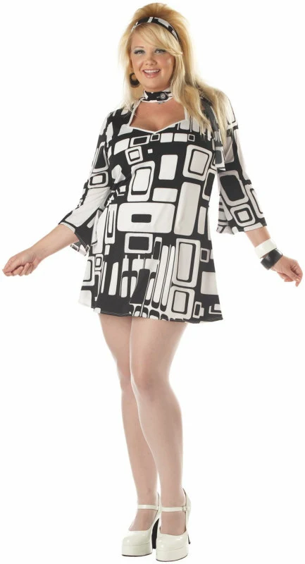 Groovy Chick Plus Adult Costume 3 Groovy Chick Plus Adult Costume