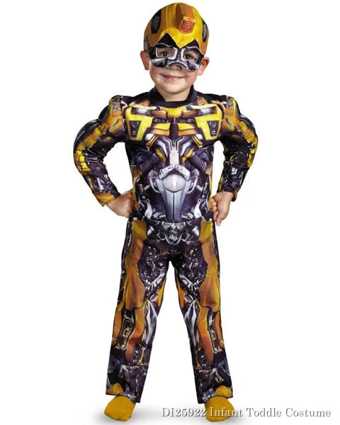 Toddler Muscle Transformers Movie 3 Bumblebee Costume 3 Toddler Muscle Transformers Movie 3 Bumblebee Costume