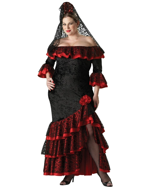 Elite Womens Plus Senorita Costume 3 Elite Womens Plus Senorita Costume