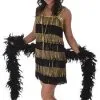 Plus Size Fringe Gold Flapper Costume -Teen Costumes Shop fringe flapper dress